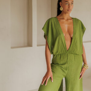 BON KINI - THE PISTACHO JUMPSUIT - GROEN