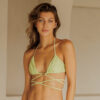 BON KINI - THE LAMUNCHI BIKINI TOP (met touwtjes) - LICHT GROEN