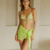 BON KINI - THE LAMUNCHI BIKINI TOP (met touwtjes) - LICHT GROEN