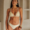 BON KINI - THE BUTTER YELLOW BIKINI TOP - BEIGE - MACRAMÉ STIJL