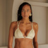 BON KINI - THE BUTTER YELLOW BIKINI TOP - BEIGE - MACRAMÉ STIJL