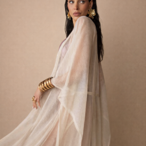 BON KINI - THE BUTTER SEQUIN KIMONO - CREME