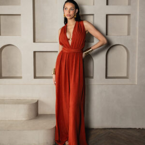BON KINI - THE TERRACOTTA GLOW JUMPSUIT - ORANJE