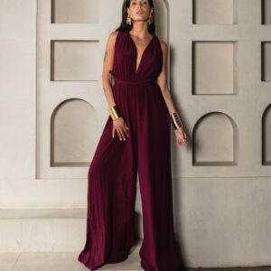 BON KINI - THE  BURGUNDY JUMPSUIT - BORDEAUXROOD