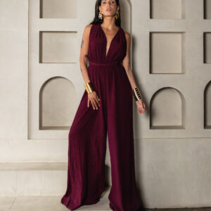 THE  BURGUNDY JUMPSUIT - BORDEAUX - BON KINI
